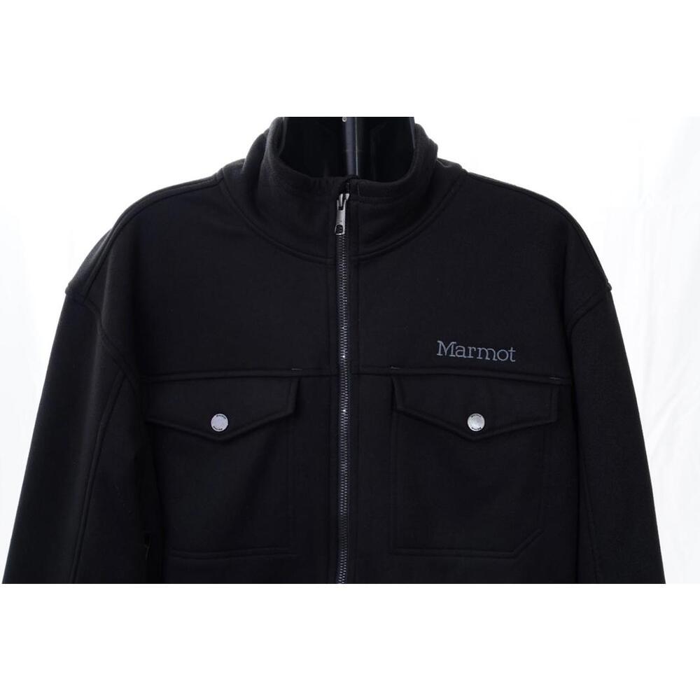 Marmot Hawkins Polyester Fleece Jacket Button Chest Pockets Men's Sz L - Picture 2 of 15